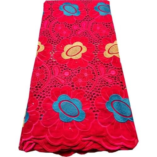 SJ Lace Swiss Voile Lace in Switzerland African Lace Fabric Wedding 2021 Latest 5yards 100% Cotton Swiss Lace Fabric Sew xs3-50