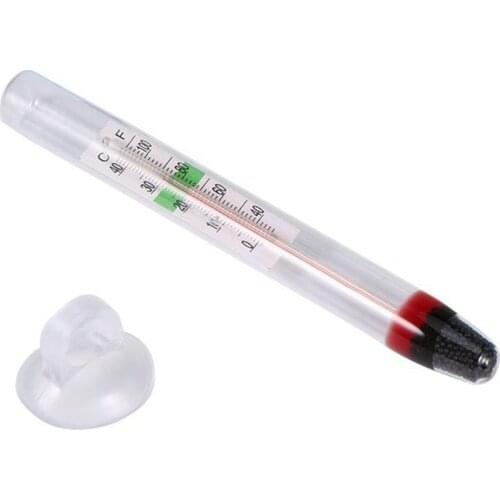 Glass Meter Aquarium Fish Tank Water Temperature Thermometer With Suction Cup Digital Household 0-44 Degrees Ce