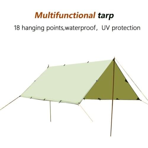 Ultralight Tarp Outdoor Camping Survival Sun Shelter Tent Tarp Shade Awning Silver Coating Waterproof Beach Picnic Tent