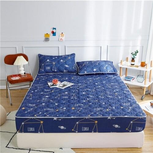 High Grade 100% Cotton Quilted Mattress Protector Cover King Queen Size Customized Mattress Cover Not Including Pillowcase