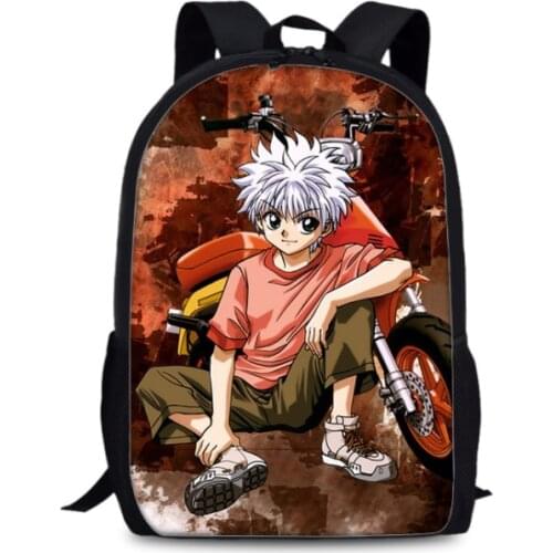 Japanese Anime Hunter X Hunter Backpack Cartoon Print Students Schoolbag Harajuku Travel Laptop Female Male School Bag Rucksack