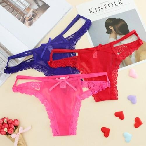 5pcs/lot women thong panties bikini G-strigs mesh female Spaghetti strips sexy solid Underwear intimate girls bragas 8015nP5