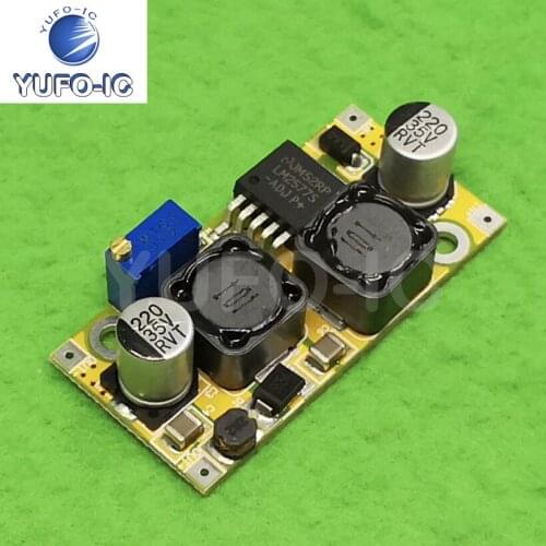 Free Ship 1PCS Single-Core DC-DC Automatic Step-up and Step-down Module Solar Panel 3-35v to 2.2-30v Lm2577 Yellow