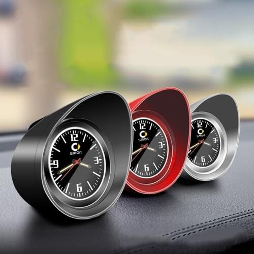 Car Dashboard Ornament Clock Auto Quartz Watch Interior Decoration For Smart 451 453 fortwo forfour Automobiles Car Accessories