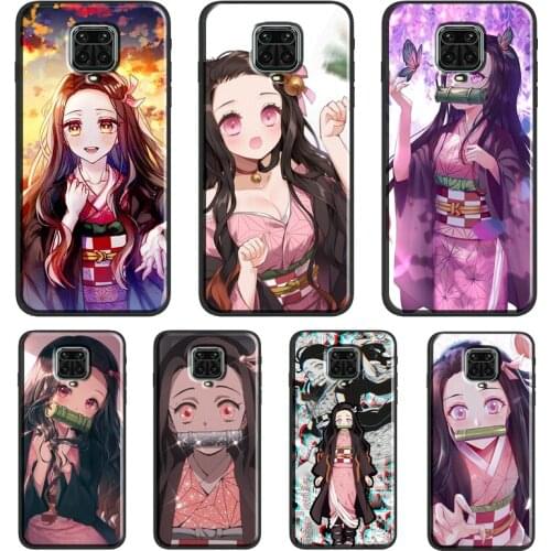 Demon Slayer Nezuko Anime Case For Xiaomi Redmi Note 10 Pro 7 8 9S 8T Note 9 Pro Back Cover For Redmi 9A 9C 9T 7A 8A