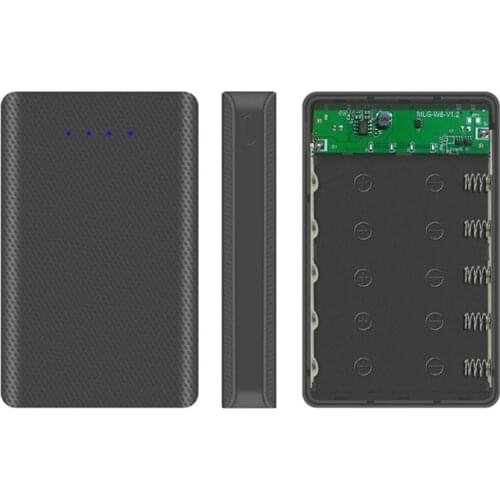 E06D DIY 5x18650 Battery Case With Indicator Power Bank Shell Portable External Box without Battery Powerbank Protector