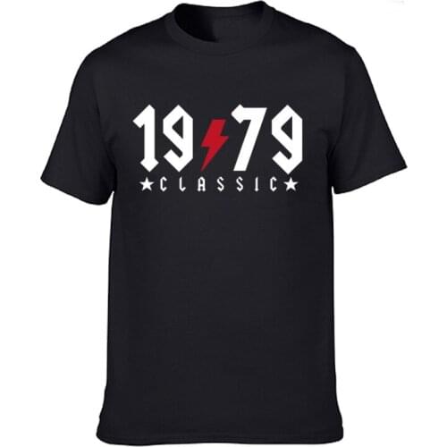 1979 T-shirts Fatherday gift Retro tshirt New Flash Design Vintage 1979 Classic 40 years old T shirts men dad 40nd birthday Man