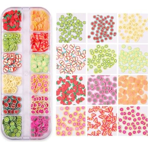 16 models Butterfly Slice Nail Sequins Flakes Holographic Iridescent Glitter Maple Leaf Nail Sticker Xingyue Mixed Fruit Clay