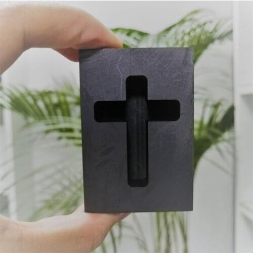 Graphite Ingot Bar Fancy Shape Cross Shape Metal Melting Casting Tool