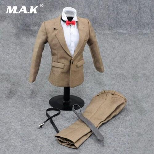 1/6 Scale Gentleman Clothes Suit Khaki Color Suit & Shirt Pants & Tie for 12'' Male Action Figure Body