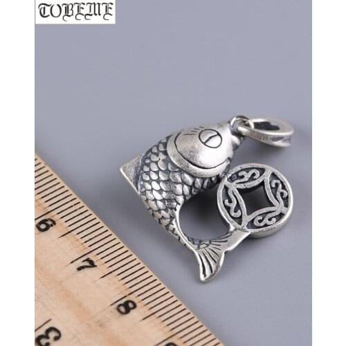100% 999 Silver Lucky Fish Pendant Pure Silver Good Luck Pendant Women Pendant