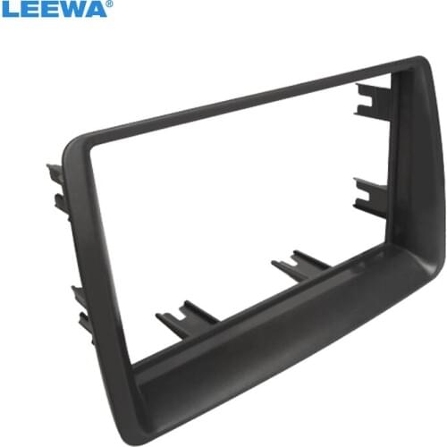 LEEWA Car 2DIN Audio Radio Panel Fascia Frame for FIAT Panda (169) 2003-2012 Stereo Dashboard Frame Mount Installaion Trim Kit