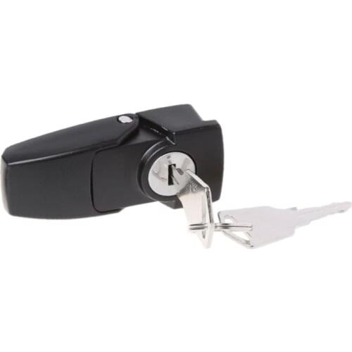 Cabinet Black Coated Metal Hasp Latch DK604 Security Toggle Lock With Two Keys QX2E