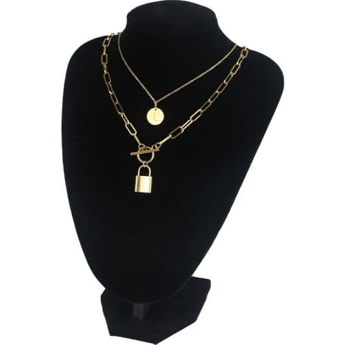 Multilayer Necklace Initial Necklace Custom Name Initial Necklace Stainless Steel Pendant Girl Mom Couple Jewelry Gift