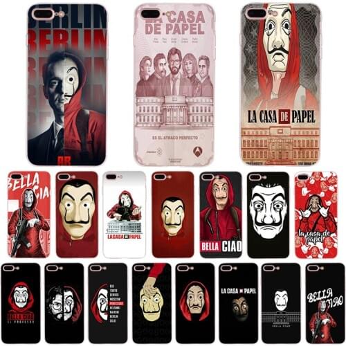 TV series La Casa de papel Soft tpu cover for iphone 11 pro xs max 5s 5 se 8 6s 7 6 plus phone case xr X shell 10 Funda Coque