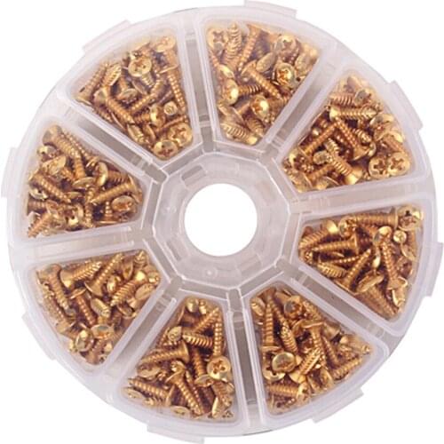 Set of 400 Guitar Bass Pickguard Screws for ST Electric Guitar Parts Golden