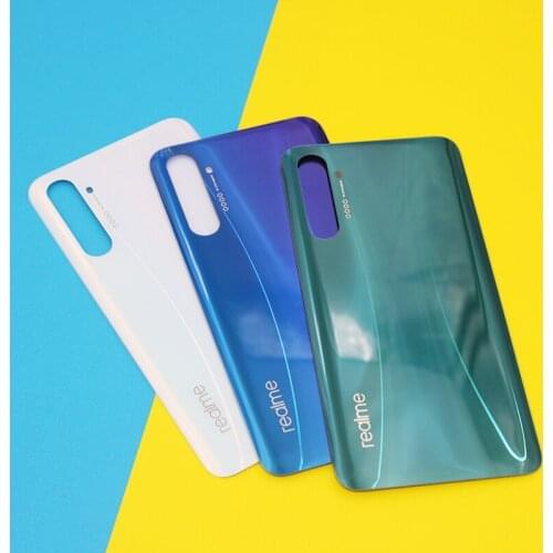New High Quality Oppo realme X2 Back Battery Cover Door Housing case Rear Glass parts Replacement 6.4 inch + Adhesive Sticker