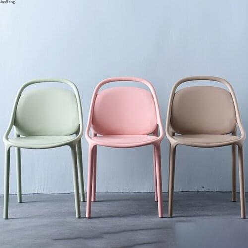 Nordic Dining Chairs Modern Minimalist Home Backrest Dining Chair Leisure Creative Coffee Beauty Chair Plastic Kitchen Furniture