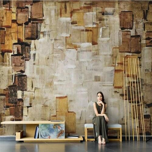 Beibehang Nordic abstract retro art graffiti geometric wallpapers for living room background mural wallpaper bedroom furniture