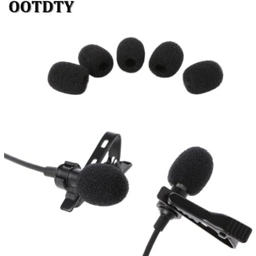 OOTDTY 5X Round Ball Lavalier Microphone Foam Windscreen Sponge Windshields 6mm Opening