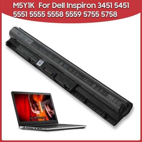 Original Replacement Battery 40Wh M5Y1K For Dell Inspiron 3451 5451 5551 5555 5558 5559 5755 5758 3558 Laptop Batteries