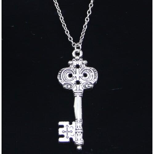 New Fashion Necklace 19x52mm vintage skeleton key Pendants Short Long Women Men Colar Gift Jewelry Choker