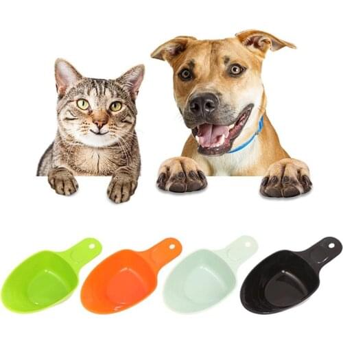 Kapmore 1pc Pet Food Scoop Plastic Solid Color Food Measuring Cup Dog Food Scoop For Puppy Pet Feeding Supplies Pet Accessories