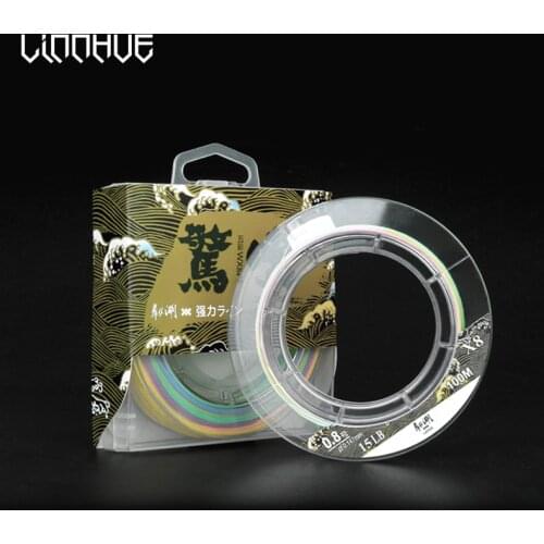 LINNHUE Braid WX8 Fishing Line 100m PE Line 0.4#-8# Super Strong Multifulament Weave Line Smooth Fishing Accessories