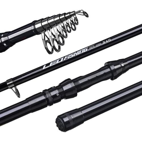 Portable Carp Rod Telescopic Sea Fishing Rod Spinning Rod Carbon Fiber Ultralight Hard Outdoor Right-Hand Retrieve Fishing Rod