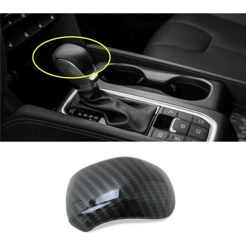Carbon Fiber Gear Shift Knob Head Cover Trim For Hyundai Santa Fe 2019 2020 2021 car accessories