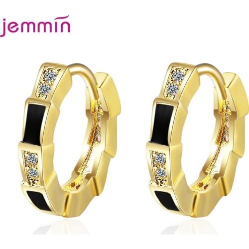 AAA Zircon Trendy Korean 925 Sterling Silver Hoop Earrings New Statement Earrings Minimalist Brincos Female Office Jewelry Gift