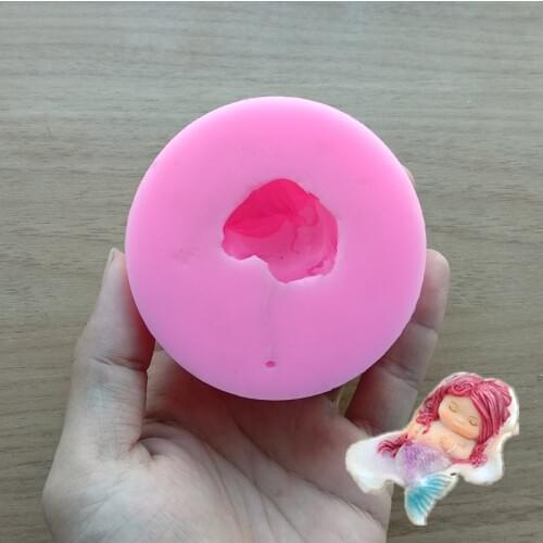 Mermaid Silicone Mold Fondant Cake Mold Cupcake Decorating Tools Kitchen Baking Gum Paste Chocolate Candy Molds SQ17207