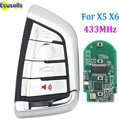Smart 4 buttons 433mhz Remote Key Keyless Entry key fob for BMW F CAS4 5 7 Series X5 X6 2014 2015 2016 with Uncut insert key