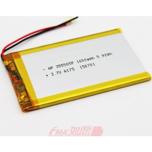Replace E-reader ONYX M90 cell 355585 3.7V 1600mAh LiPo Rechargeable Battery