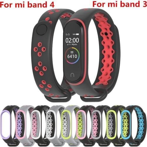Mi Band 4 Strap Sport wrist strap for Xiaomi mi band 3 black Silicone Bracelet for band3 xiaomi Mi band 4 smart watch bracelet