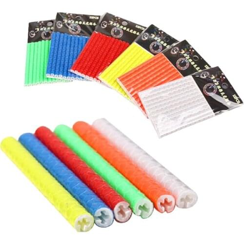 12pcs Bike Reflective Stickers Bicycle Wheel Spokes Tube Warning Safety Motorcycle Light DIY MTB Cycling Light Reflector Tubes