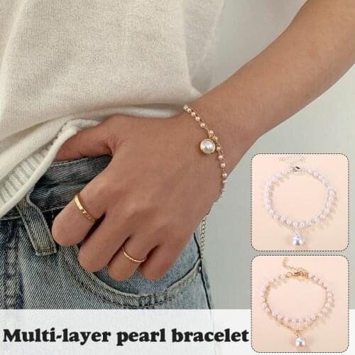 Pearl Bracelet Simple Drops Shape Gifts for Girls Valentines Day Birthday ML