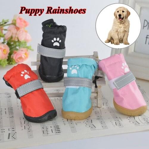 Winter Pet Dog Shoes Waterproof Reflective Anti-slip Snow Warm Pet Boots Paw Protector Outdoor Shoes For Labrador Husky Big Dog