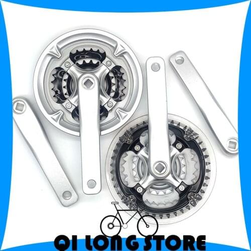 22-32-42T Mountain Bike Crankset 7/8/9 Speed 170mm Bicycle Crank Set Aluminum alloy crank MTB square hole Sprocket wheel 22T 32T