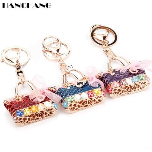 Women Handbags Keychain Bowknot Trinket Key Chain 3D Bags Key Ring Fashion Jewelry Keychains chaveiro llavero