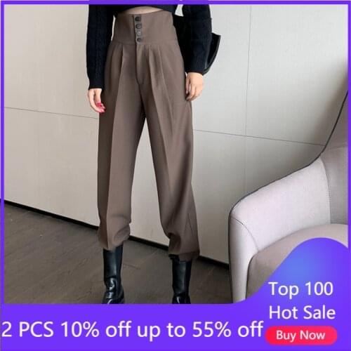 Pants for women high waist spring autumn loose leisure trousers 9978