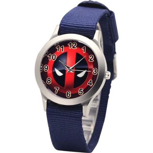 Hot canvas Anime Stylish Cool Mens Watch Arabic Numerals 24 Hour Nylon Belt Watch Clock Men girl Quartz WristWatch Reloj Hombre