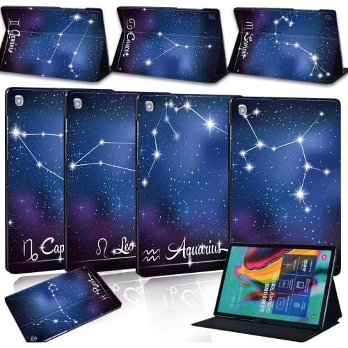 Fold Stand Cover for Samsung Galaxy Tab S4 T830 10.5"/S5e T725/S6 T865/S6 Lite 10.4" P615/S7 T875 11" Constellation Tablet Case