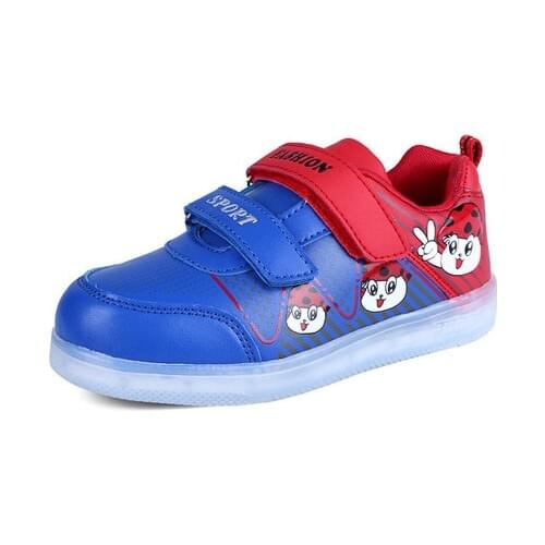Children Casual Shoes Childrens Shoes Mother & Kids girls boys PU casual shoes breathable light hook&loop 2016 hot LED lighted
