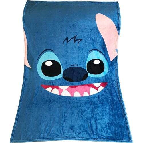 Disney Lilio & Stitch Anime Customized Blanket Plush Velvet Warm Decoration Bed Home Sofa Throw Unisex Children Kids Boys Gifts