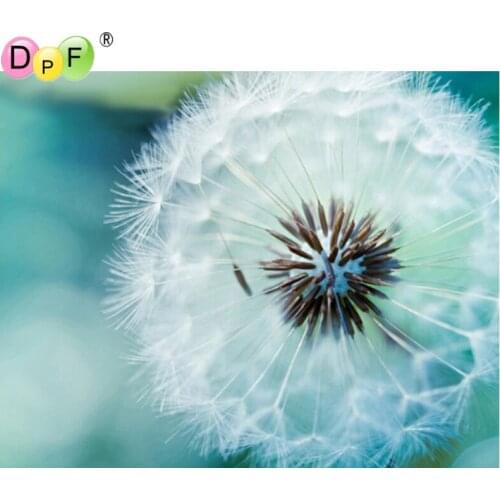 DPF Diamond Painting Full Square Diamond Dandelion 3D Embroidery Cross Stitch Rhinestone 5D DIY Mosaic Decor