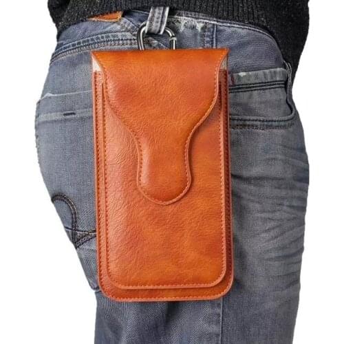 Dual Pouch Hook Loop Waist Belt Leather Phone Case For OPPO A7 A7X R15X RX17 Neo A3S A5 R15 F9 Pro A83 A57 R11S R11 Plus Find X