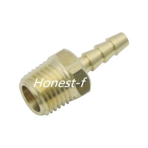 Brass BSP Barbed Fitting Coupler / Connector 1/4" Male BSPP x 3/16"(5mm)Hose Barb Fuel Gas