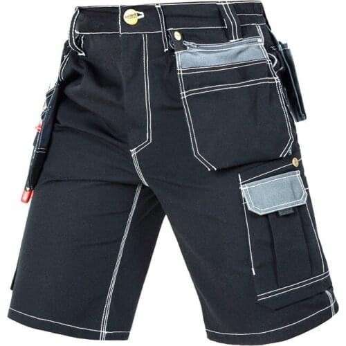 Top Brand Mens Cargo Pocket Short Pants Knee Length Overall Cotton Trousers Security Working Pants For Man Casual Shorts XS-3XL