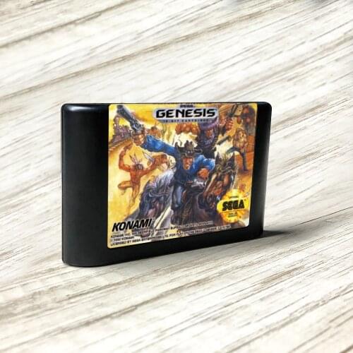 Sunset Riders - USA Label Flashkit MD Electroless Gold PCB Card for Sega Genesis Megadrive Video Game Console